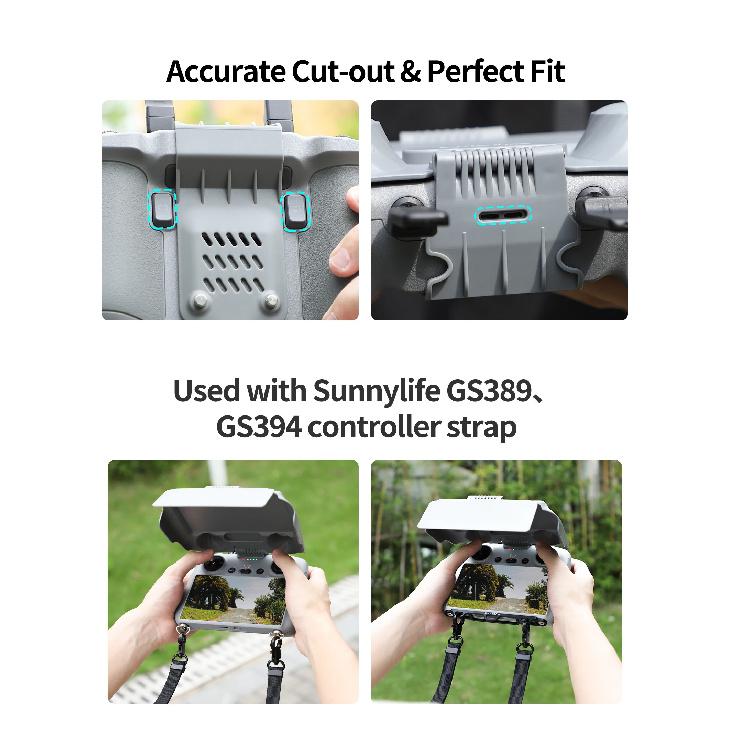 Sunnylife RC 2 Sunhood Joysticks Protector Sunshade for DJI Mini 4 Pro/Air3/Flip RC 2/1 Remote Controller Full Screen Protection