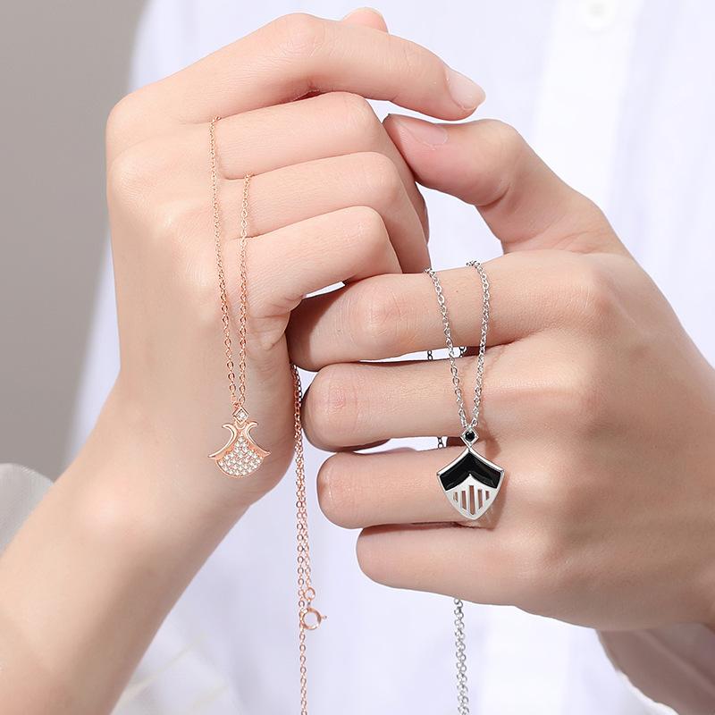 Princess and Knight Couple Necklace Original Pair of High-end Niche Design Qixi Festival Valentine's Day Gift