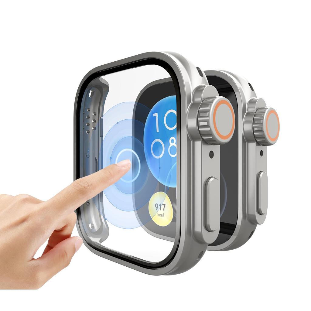 Change To Ultra Case for Huawei Watch Fit 3 Case Tempered Glass Screen Protector for Huawei Smartwatch Fit 3 Upgrade To Ultra 2