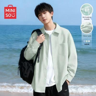 Men's Striped Casual Long Sleeve Shirt