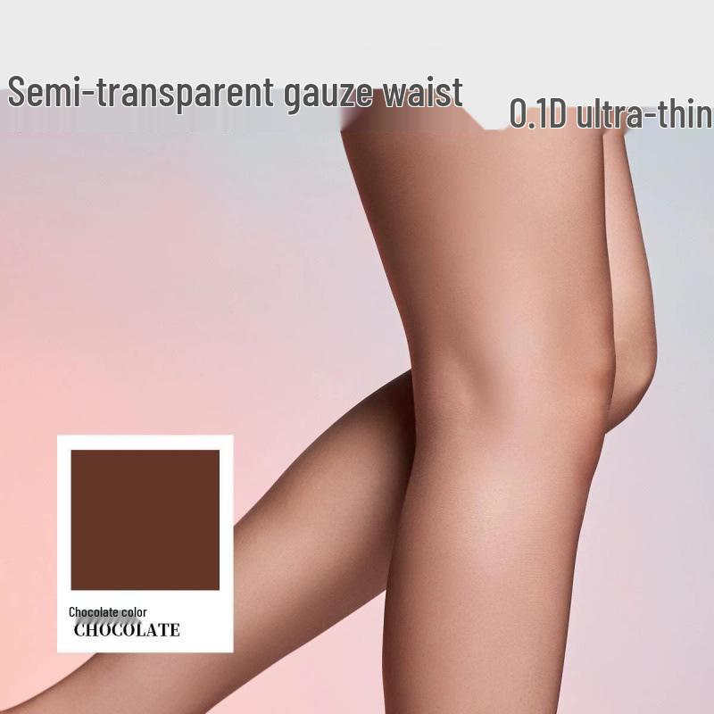 Collant in Rete Senza Cuciture Ultra-Sottili Color Menta per Donna - Trasparenti Setosi Design 0.01 Senza Cavallo