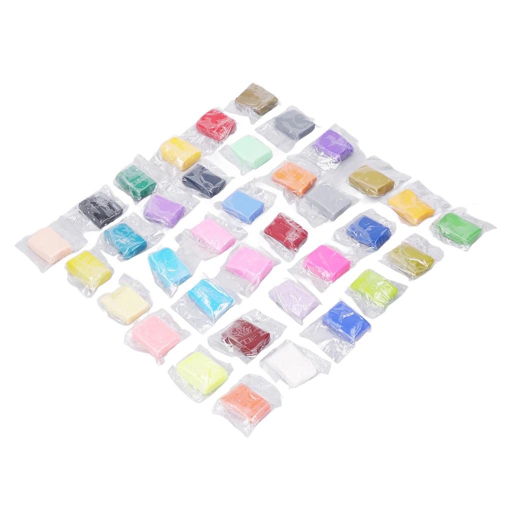 Polymer Clay Handcraft DIY Colored Clay High Ductility Plasticity Molding Clay with Tutorial for Over 3 Years Old Kids