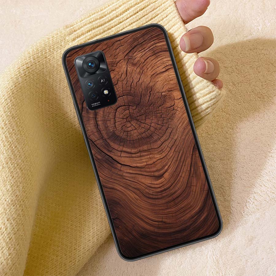 Wood Textures Phone Case For Redmi 13C 14C Note 14 13 Pro Plus 5G 12 12C 10A 10C 10 9A 9C 9T 9 8 8A K70 Pro Cover TPU Shell Coqu