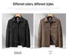 2025 Men's Plus Size Camouflage Leather Down Jacket with Lapel - Trendy Warm Winter Outerwear