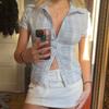 European and American college style plaid contrasting colors, waist and thin design lapel simple and versatile short-sleeved shirt and top new