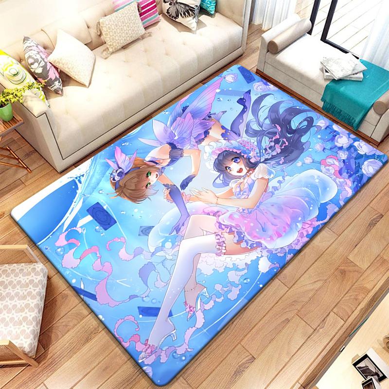 C-Cardcaptor Sakura Cute Cartoon Girl HD Print Carpet Living Room,kitchen,bedroom,Sofa,Table,Rug,Non-slip,Chair,Picnic,Camp,Mat