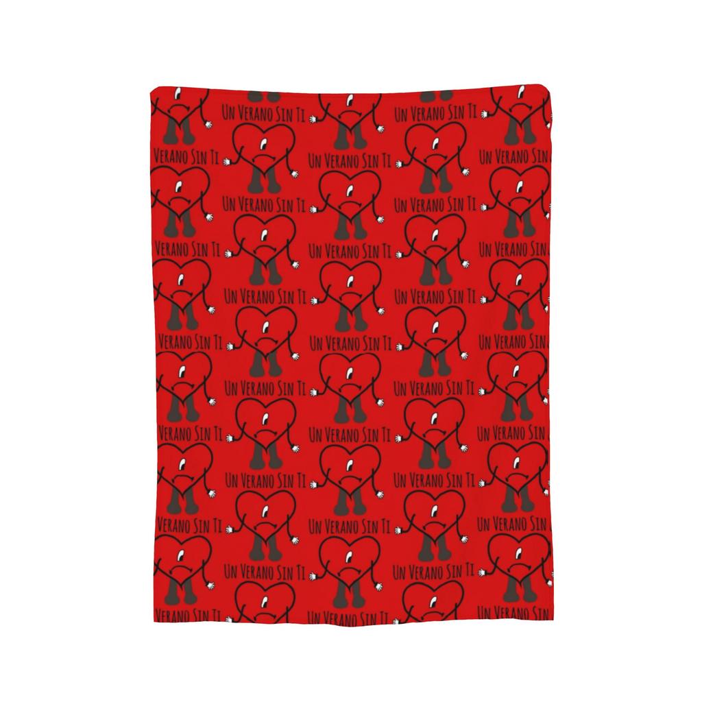 Bad Bunny DTMF  Fleece Blankets Music Funny Throw Blankets for Home 150*125cm Plush Thin Quilt,