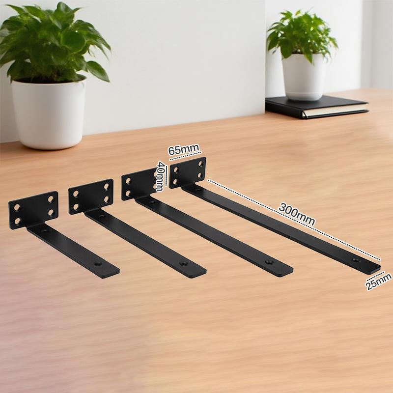 1 Set 4MM Verdickte Unsichtbare L-Winkel Schwerlast Gusseisen Regalwinkel Schweberegalwinkel Für Regalstützen