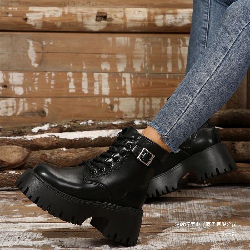 Women's Fashion Versatile Lightweight Comfortable Warm Thick Sole Comfortable Non-slip Sports Casual Martin Boots
