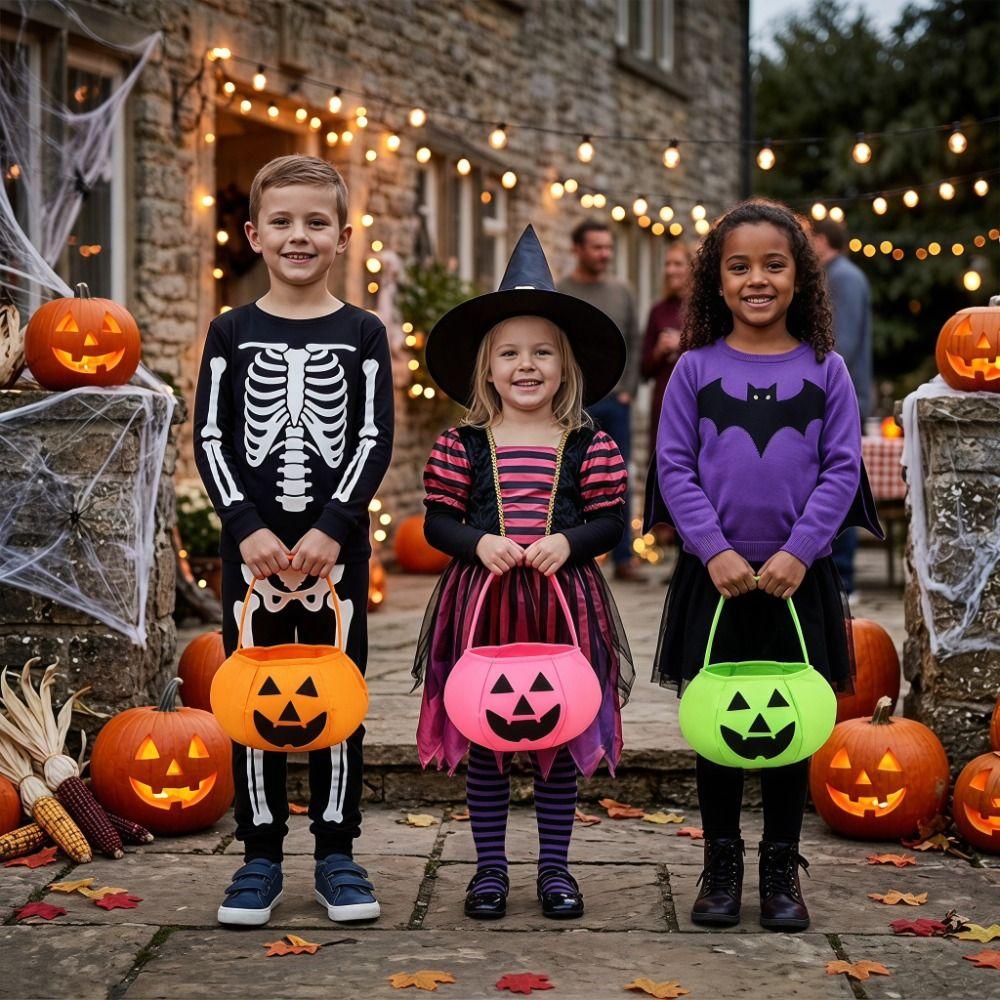 Gifts Pouch Pumpkin Candy Bucket Ghost Halloween Candy Bucket  Cosplay Pros