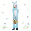 Osterhasen-Outfit für Kinder Weiches Polyester Ausführungskleidung Mit Halsaccessoire Für Bühnenauftritte Und Feiern
