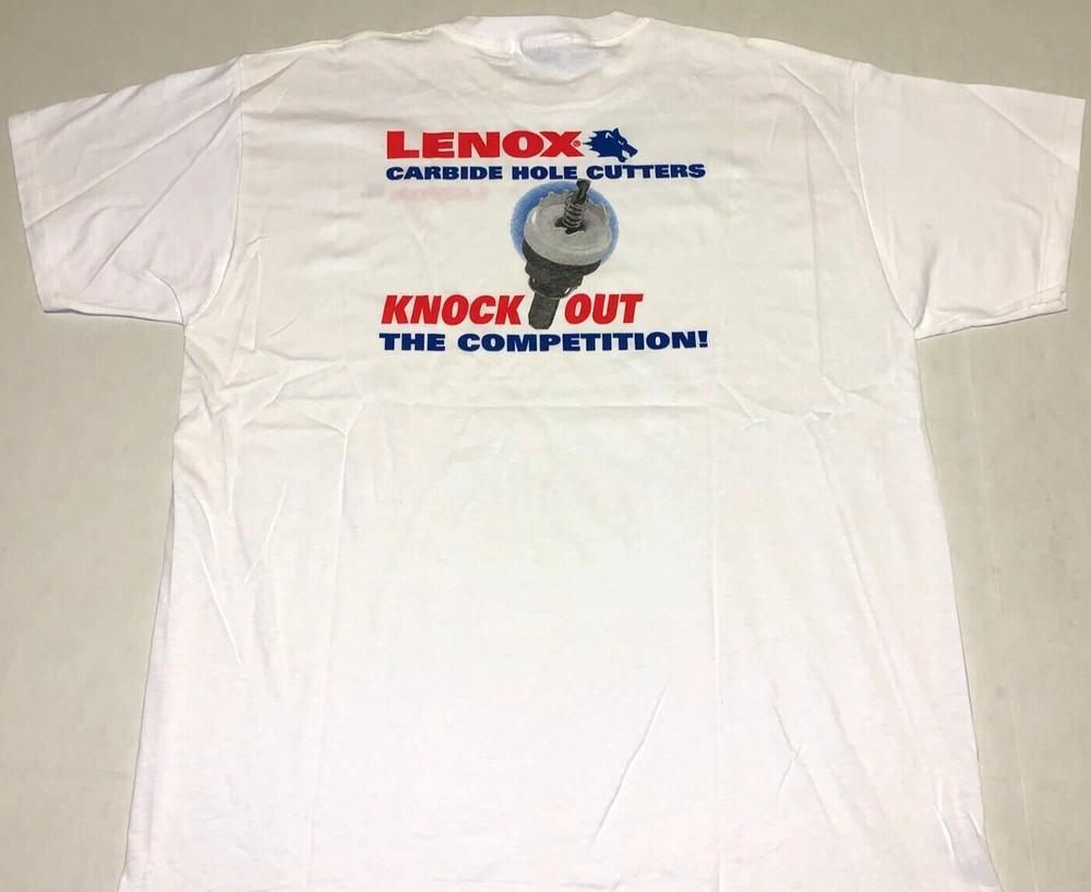 

Rare! Vintage 2000s Lenox Carbide Hole Cutters Knock Out T-Shirt New! XL Unisex T-Shirt XXXXL