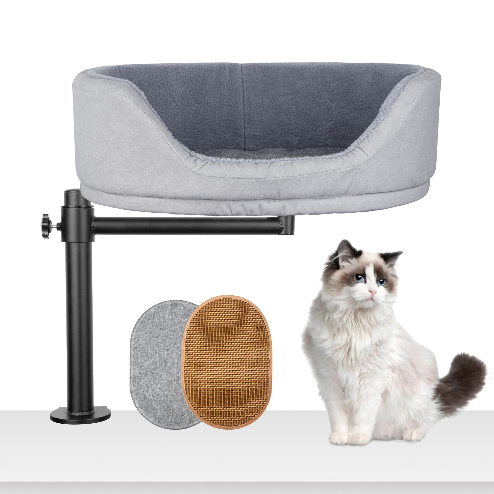 

рост кошки шелковистый двойная защита вес 13 кг легко чистить подушка Кровать с креплением к столу, регулируемая, вращение на 180°, дизайн, экономия места, вместимость, (домашнее животное