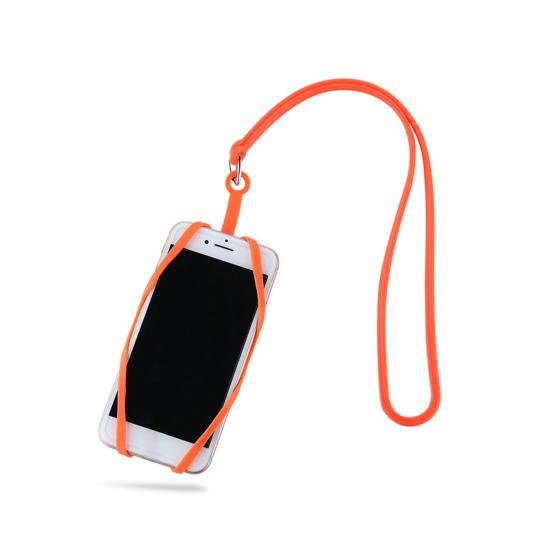 Silicone Phone Back Holder with Lanyard Case Card Sling Necklace Strap Neck Cord