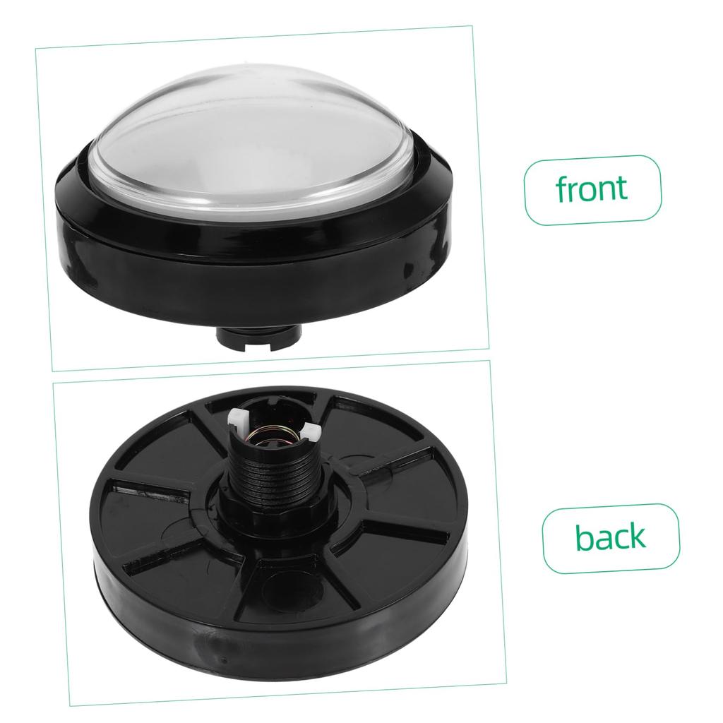 NUOBESTY LED-beleuchteter 100mm Kuppel-Druckknopf, Weiß, Selbstzurücksetzender Mikroschalter, ABS-Gehäuse, Quiz-Summer für Arcade, DIY, Klassenzimmer und Partys