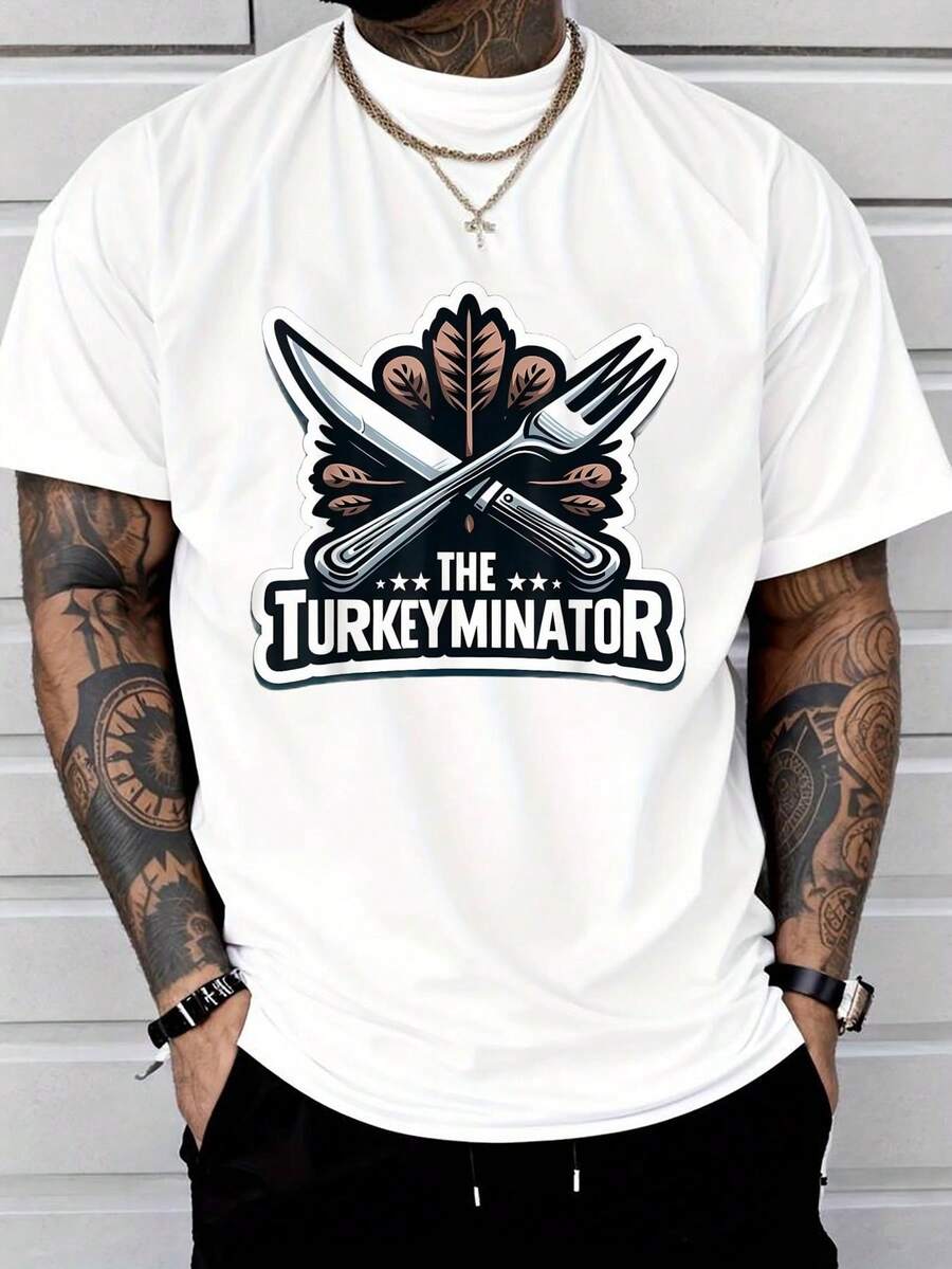 

The Turkeyminator Funny Thanksgiving Turkey Dinner Pun Joke Unisex T-Shirt XXXL