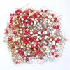 50PCS Creative Plastic Berry Artificial Flower RedCherry Pearlescent Stamen DIY Wedding Christmas Cake Box Wreaths Decoration