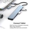 Usb C Hub Usb Splitter 8 In 1 Usb Extender With 4 Usb Port 1 Usbc Port Tf/Sd Card Reader Audio Output Compatible For Macbook