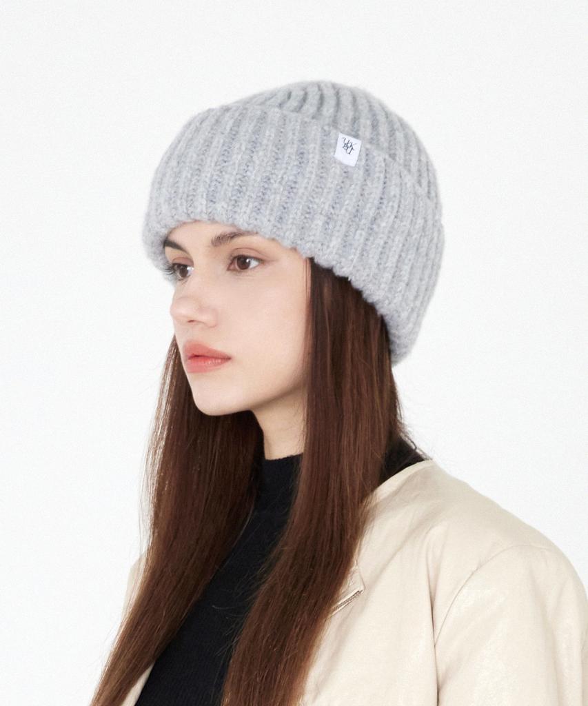 ULUK Lucida White Label Basic Thick Knitting Beanie_Gray
