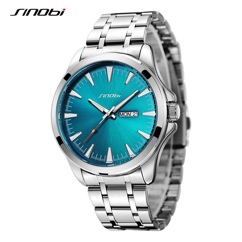 Sinobi 9891 Men s Business Casual Steel Band Wristwatch
