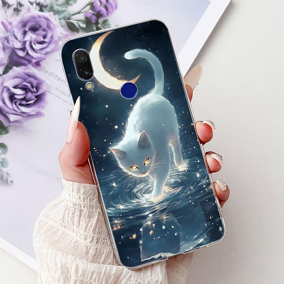 For Cover Xiaomi Redmi 7 7A Case Luxury Painted Soft Clear Silicone TPU Shockproof Cover For Xiaomi Redmi Note 7 Pro Note7 Coque
