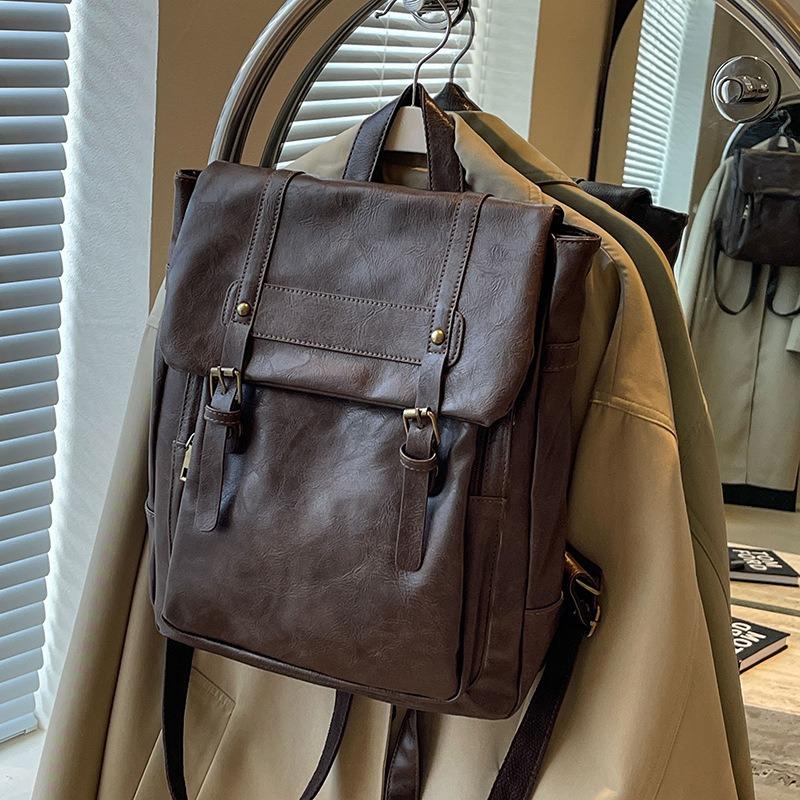 Large capacity bag new retro versatile backpack women's handbag feeling going out backpack