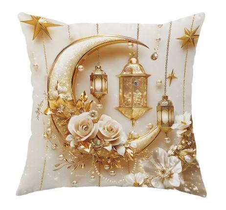 Multi-size Moon Lantern Pattern Design Printed Pillowcase Eid Mubarak Decoration Cushion Pillow Case High Quality Home Ornaments