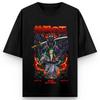 One Piece Anime Roronoa Zoro Druck Oversize Baumwoll T-Shirt Herren und Damen Harajuku Trend Y2K Lässig Sommer Schweißabsorbierend T-Shirts