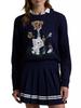 2026 Autumn/Winter Women's Casual Academy Style Bear Sweater