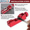 Universal Spark Plug Gap Tool with Feeler Gauge Spark Plug Gapping Gapper Kit for Most 10/12/14/16mm Spark Plugs Red