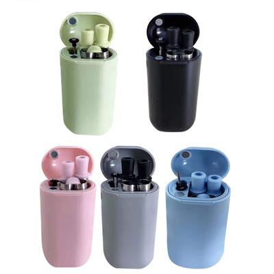 Portable Folding Straws with Hard Case and Cleaning Brush Keychain Collapsible Reusable Straw Stainless Steel,Food-Grade FoldingSilicone Metal Drinking Straw Black