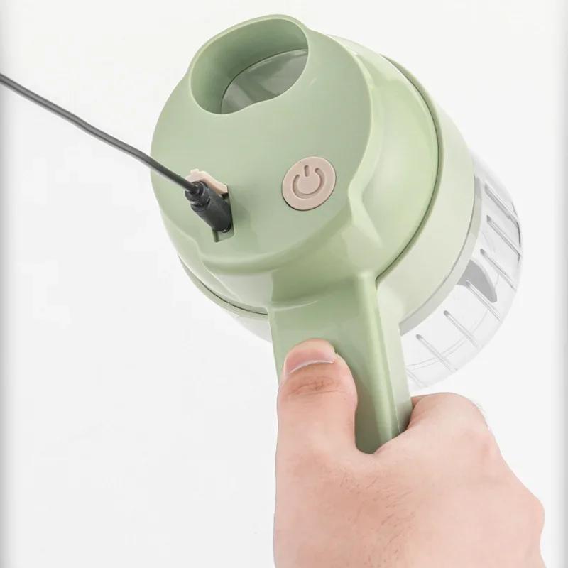 Vegetable Chopper 1PC Household Multifunctional  Rechargeable Garlic Beater Cooker Peeler Brush Dish Whisk Handheld Cooker
