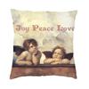 Pillowcase Printing Fabric Cushion Cover Decor Joy Peace Love Throw Pillow Case Cover Seat