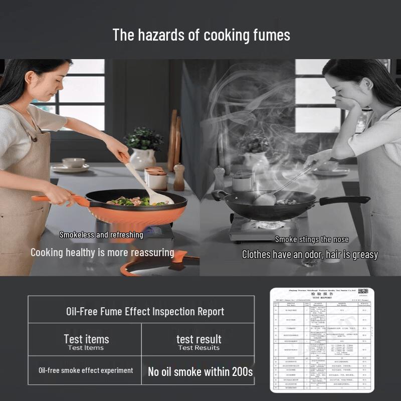 SUPOR 32cm Titanium Non-stick Smokeless Wok