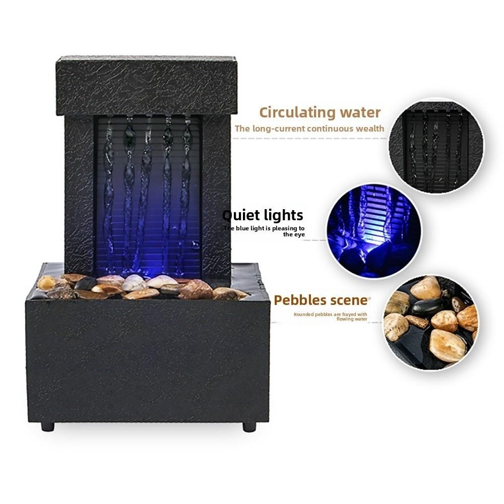 Battery/Plugged in Water Fountain Circulating Water Flow Waterfall Decoration  Living Room