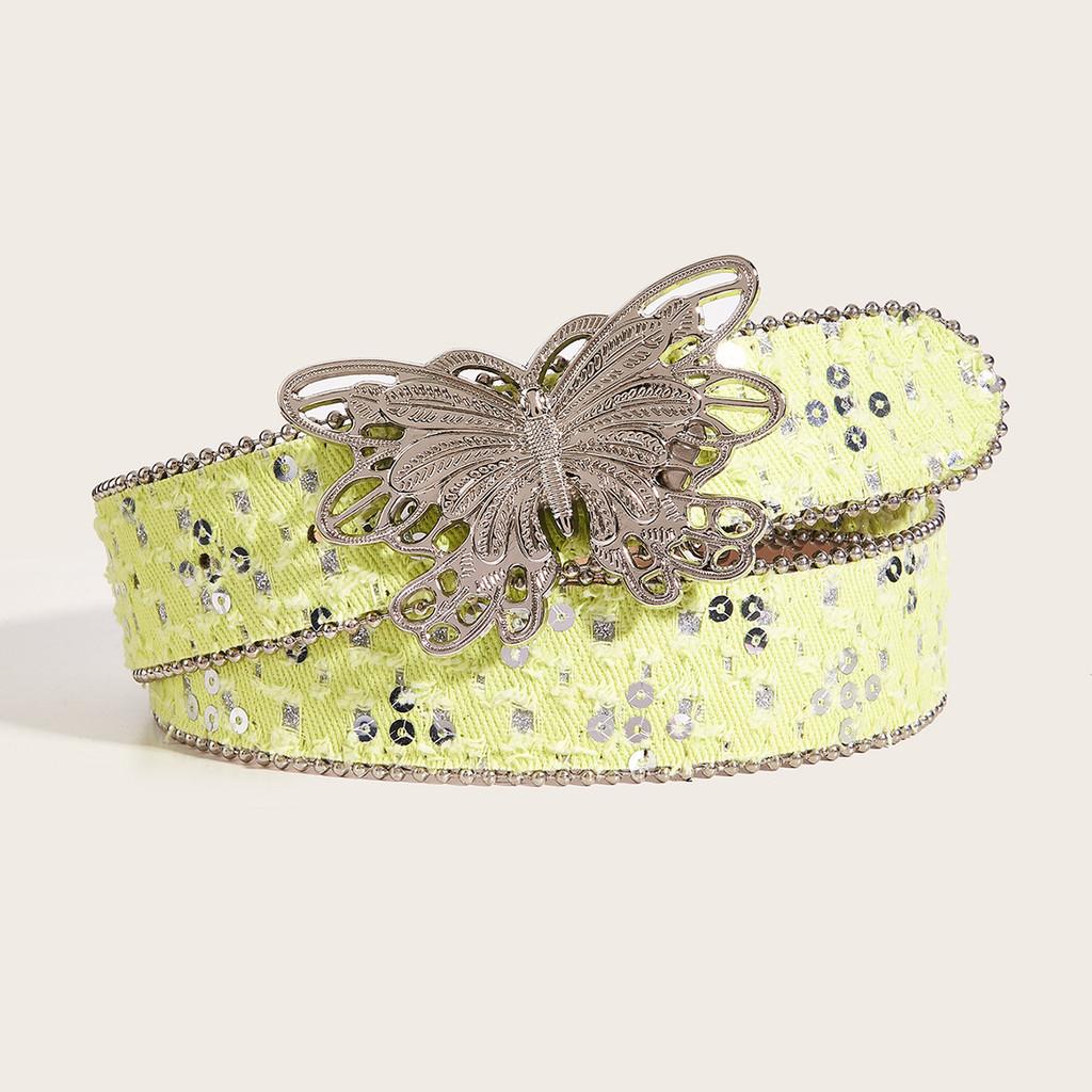 Canvas Casual Womens Belt With Butterfly Clasp Jeans Belt Clothing Accessories