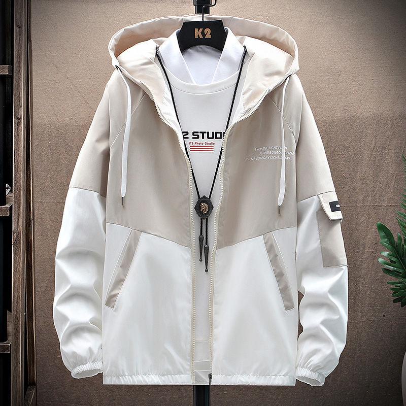 Pánská trendy pracovní bunda s kapucí v korejském stylu pro teenagery