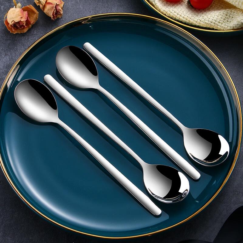 CMAOS 316 Stainless Steel Long-Handle Soup Spoons