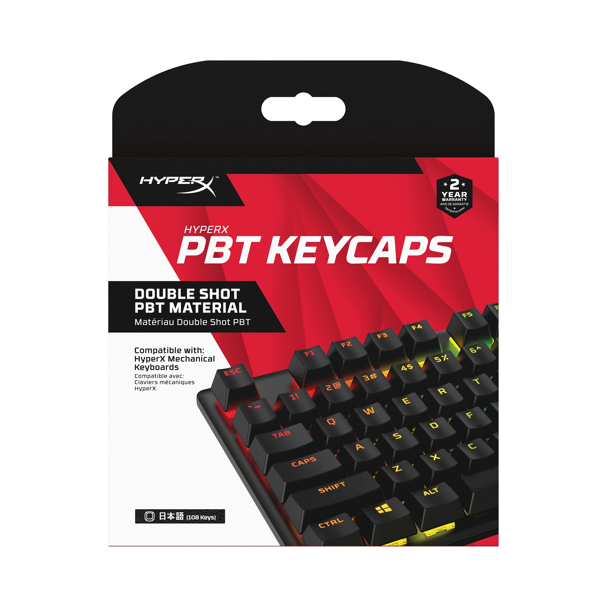 

HyperX PBT Key Top Full 108 Key Set Black 2 Year Warranty [Japanese Layout] 519P1AA#ABJ