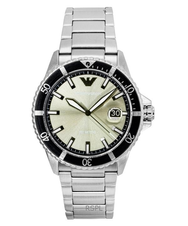 

Emporio Armani World Explorer Мужские часы из нержавеющей стали, серый циферблат, кварцевые, AR11683, 100 м серый
