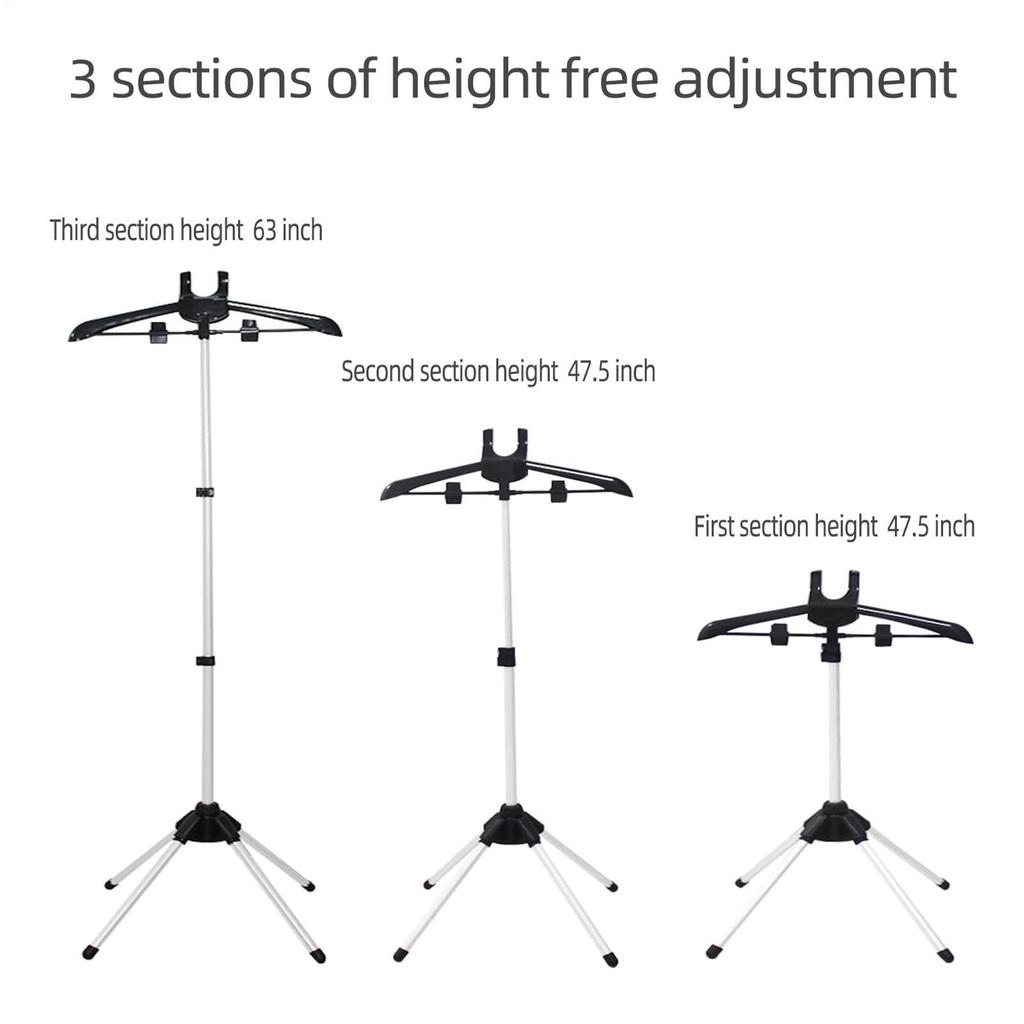 Handheld Garment Steamer with Floor Stand, Adjustable Folding Clothes Hanger for Home Hotel Tailor Shop Steaming