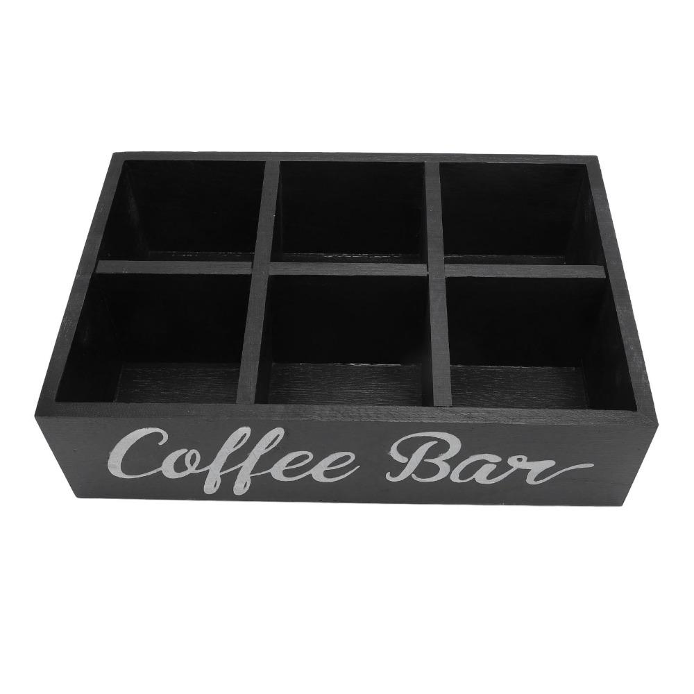 11,7x8x3,2 Zoll Größe Kaffeebar-Organizer Holzmaterial Kaffeekapselhalter Küchenaufbewahrung