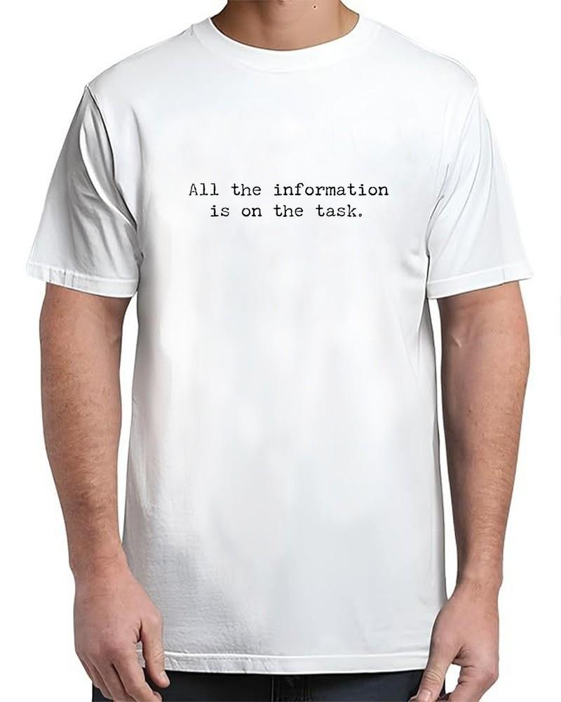 Taskmaster All The Information, Your Time Starts Now Vintage Adult S-4XL Unisex T-Shirt S