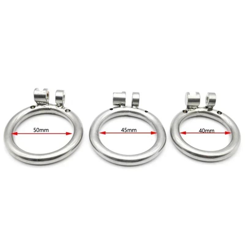 Male Chastity Cage With Stealth Lock Device 304 Steel Cock Rings Horse Eye Urethral Catheter Dilator Penis Plug Urethra Catheter