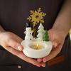 Cute Snowman Aromatherapy Candle Holder | Christmas Creative Home Decor, Bedroom Ambience Ornament Gift for Indoor  Use