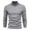 Spring and Autumn Semi-turtleneck Men's Solid Color Round Middle Neck Sweater Foreign Trade Men's Casual Knitted Sweater Thread