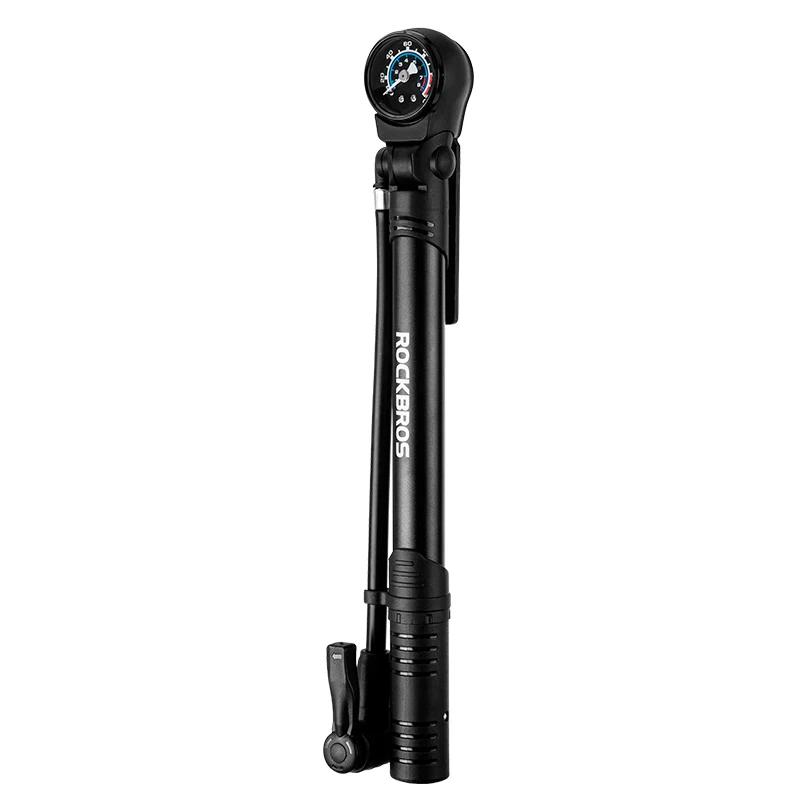 ROCKBROS Bicycle Pump 120 PSI Riding Portable Mini Bike Pump FV/AV Handheld/Vertical Inflation Modes Inflator Cycling Accesories 42310006001