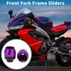 Motorcycle Front Fork Frame Sliders Falling Protection Wheel Crash Protector Scooter Moped Aluminum Alloy Purple 2 Pcs