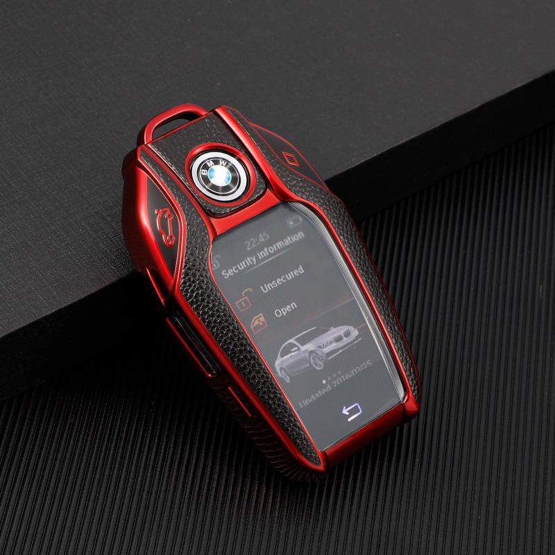 Leather Pattern Protective Case for BMW 6X7 Series LCD Key (740li, 730)
