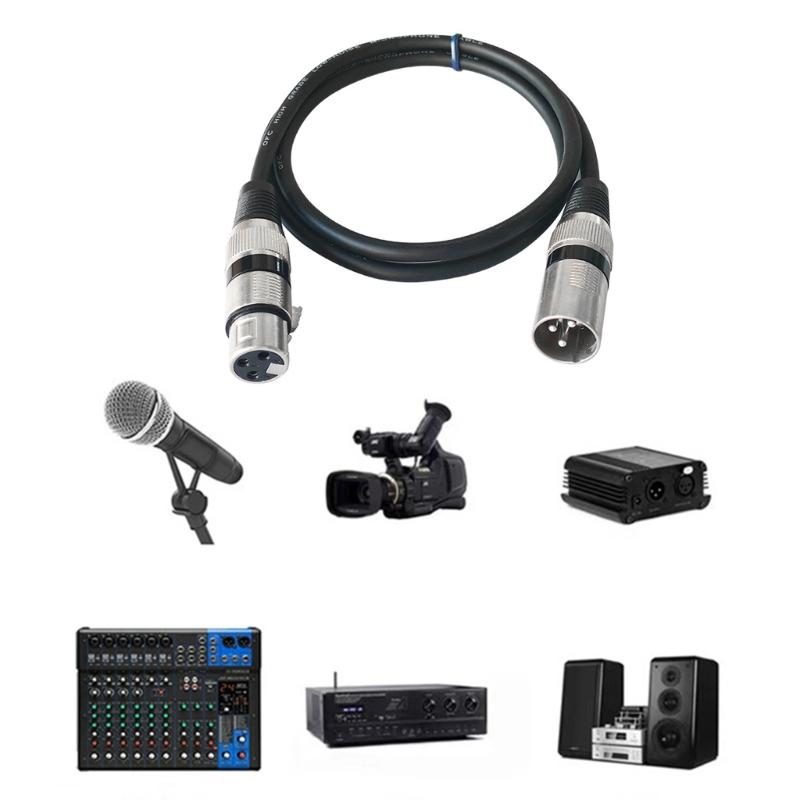 2pcs Mic Cable 10 Feet Flexible PVC Shielding Cable Flexible Cord for Noise Reductions in Recording Meeting